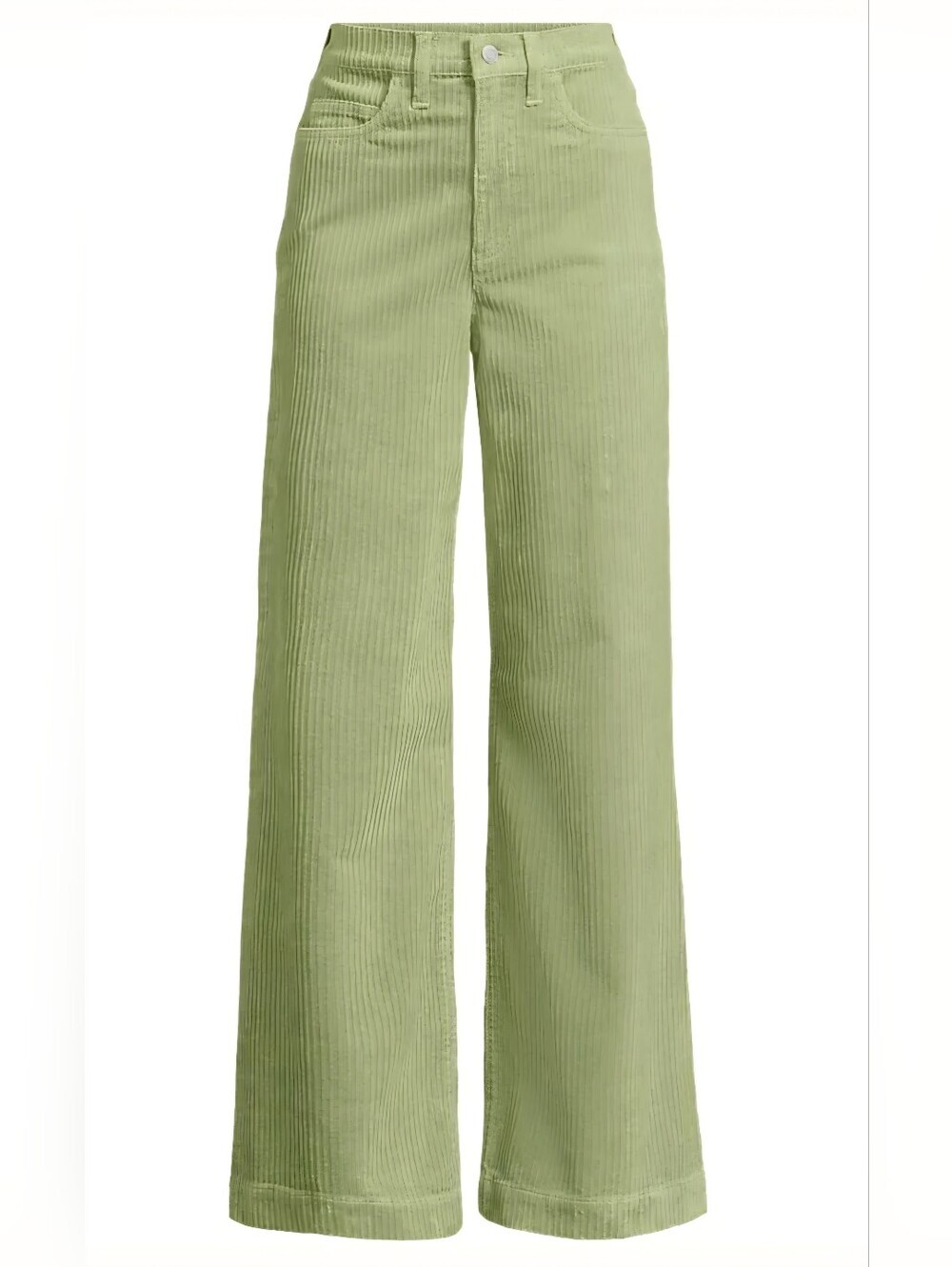 Lands' End Hawthorne Green Wide Leg Corduroy Jesns Size 10 NWT